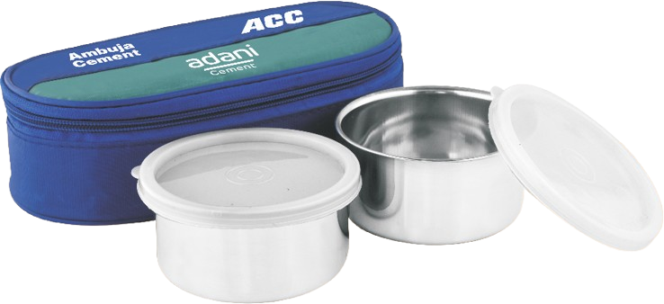 Ambuja Cement ACC Branded Lunch Box Set