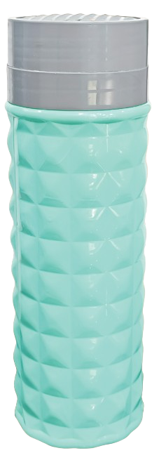 Textured Aqua Blue Plastic Water Bottle
