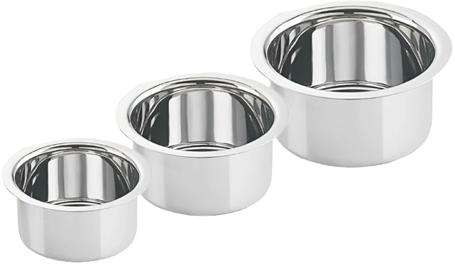 Set of 3 Stainless Steel Nesting Bowls