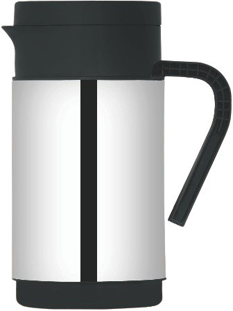 Sleek Black & Silver Thermal Carafe